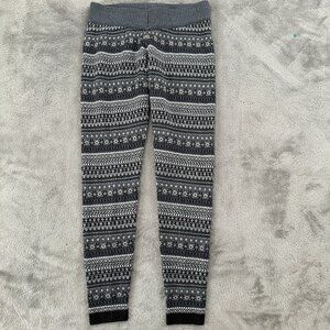 Neve 100% Merino Wool Leggings Fair Isle Women's size SMALL